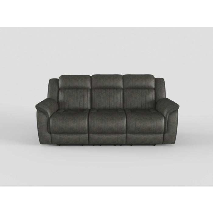 Centeroak Brownish Gray Double Reclining Sofa