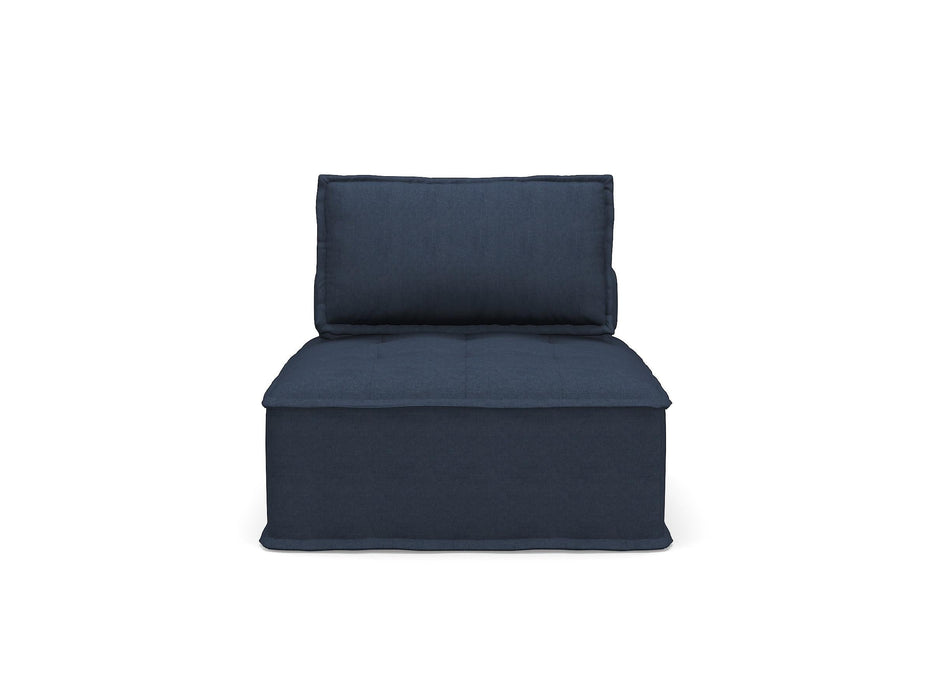 Ulrich Blue Modular Chair with Removable Bolster