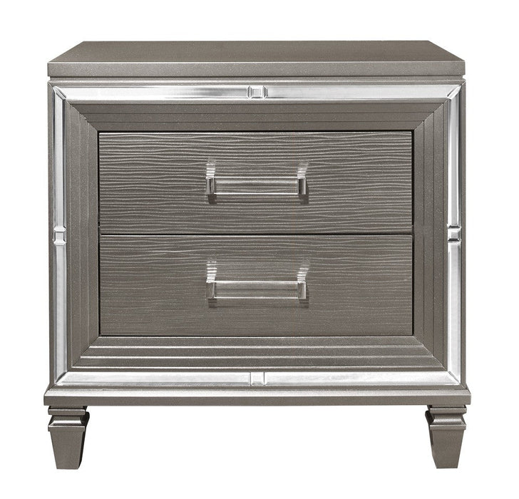 Tamsin Silver/Gray Metallic Nightstand