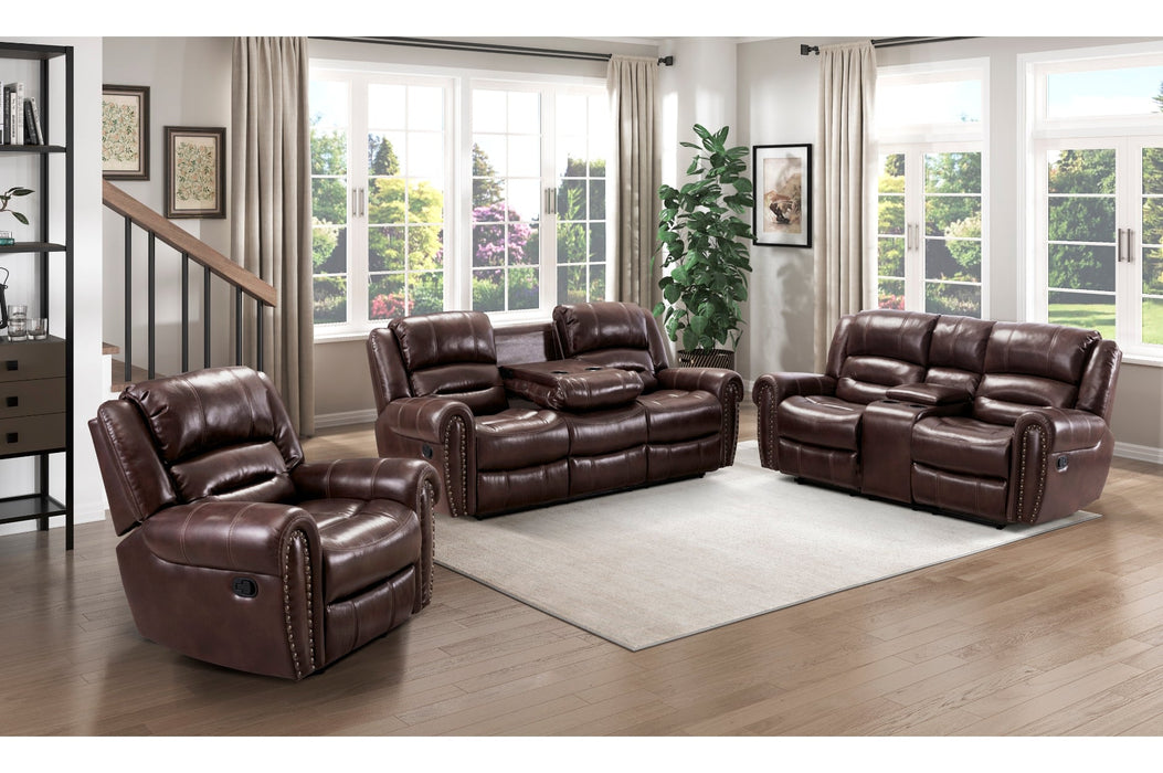 Center Hill Brown Reclining Living Room Set