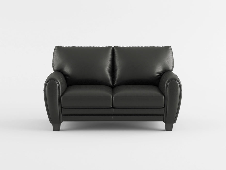 Rubin Chocolate Faux Leather Loveseat