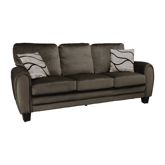 Rubin Chocolate Faux Leather Sofa