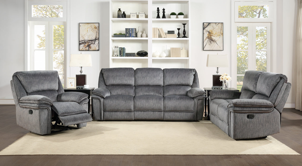 Muirfield Gray Double Reclining Loveseat