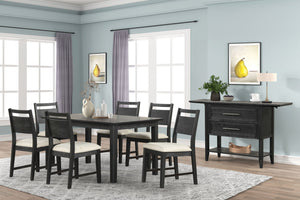 Sable Crest - 5 Piece Set (Rectangle Dining Table & 4 Chairs) - Black