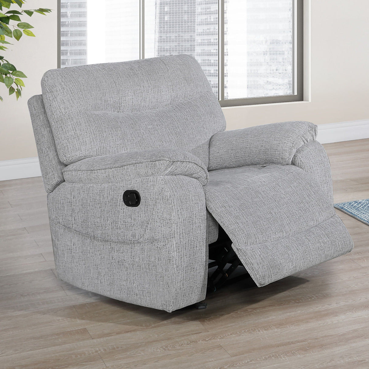 Chablis - Glider Recliner With Heat And Massage - Mist Gray