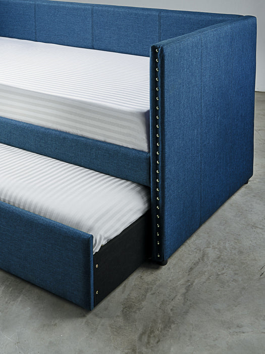 Therese Blue Daybed with Trundle