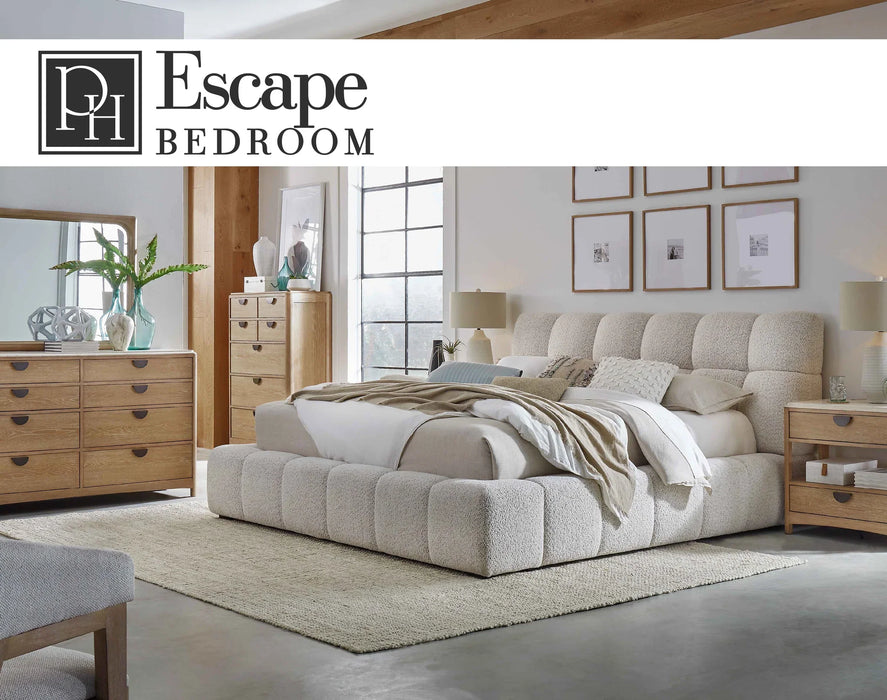 Modern Furniture -  Escape Eastern King Bed in Fluffy River Rock - BESC#9000-3-FYRR