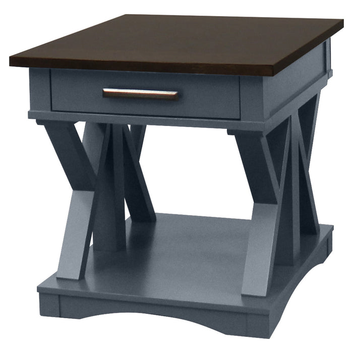 Modern Furniture - Americana Modern End Table in Denim - AME#02-DEN