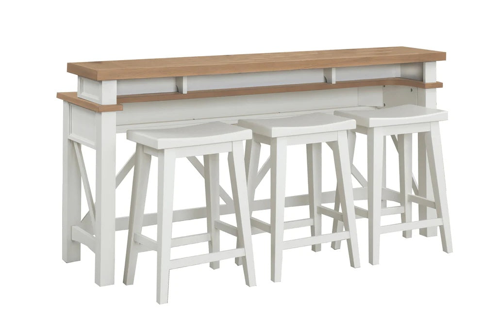 Modern Furniture - Americana Console with 3 Stools - AME#09-4-COT