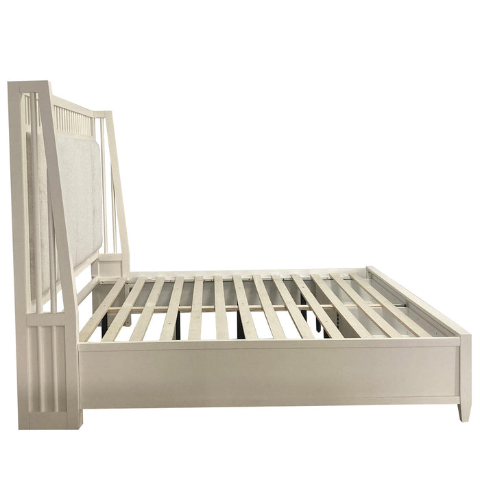 Modern Furniture - Americana Modern King Shelter Bed in Cotton - BAME#1266-3-COT