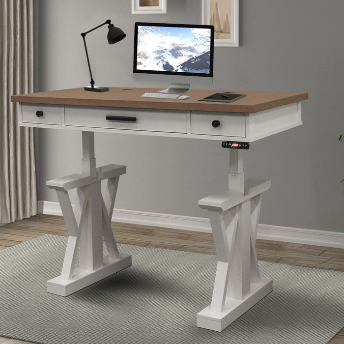 Modern Furniture - Americana Cotton 56-inch Power Lift Desk - AME#256-2-COT