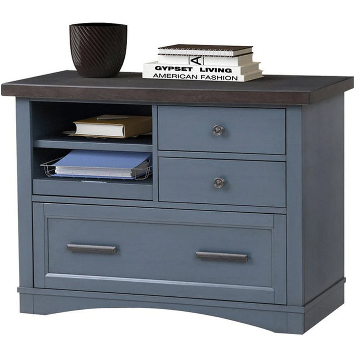 Modern Furniture - Americana Modern Denim Functional File with Power Center - AME#342F-DEN