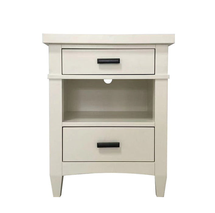 Modern Furniture - Americana Modern 2 Drawer Nightstand in Cotton - BAME#52232-COT