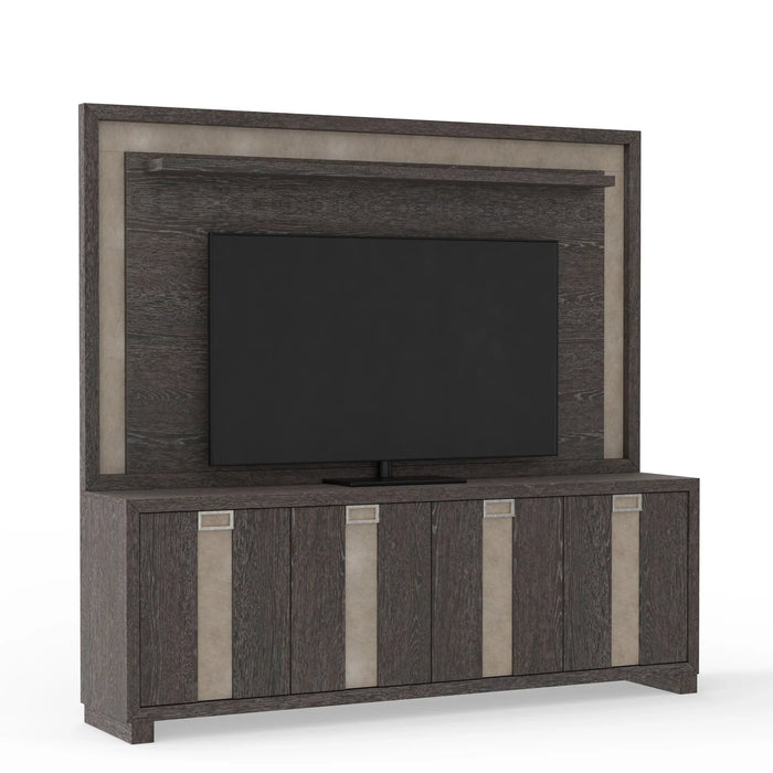 Modern Furniture -  Ascent 90 in. TV Console with Hutch and Back Panel - ASC#90-2-DCH