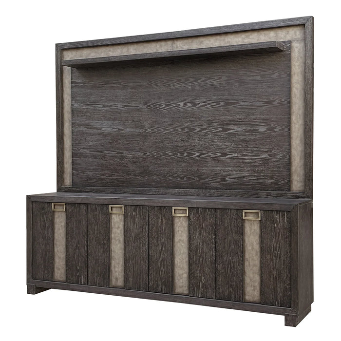 Modern Furniture -  Ascent 90 in. TV Console with Hutch and Back Panel - ASC#90-2-DCH