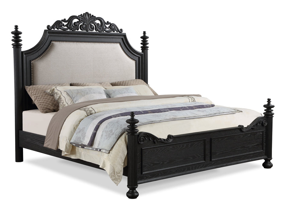 Kingsbury Espresso Upholstered Panel Bedroom Set