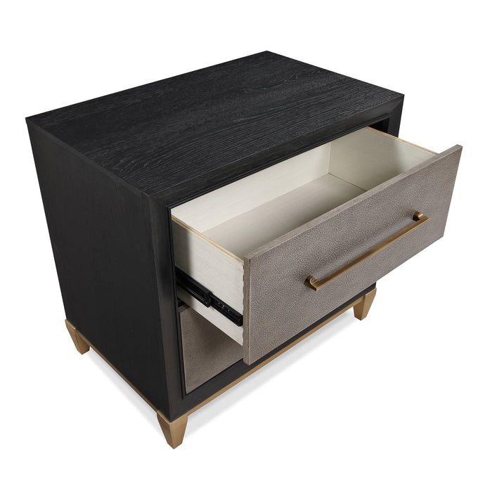 Payson Black/Brown Nightstand