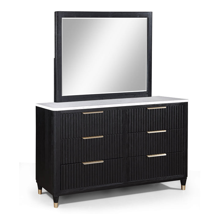 Kara Black Dresser Mirror