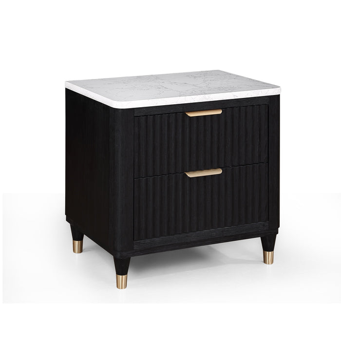 Kara Black Nightstand