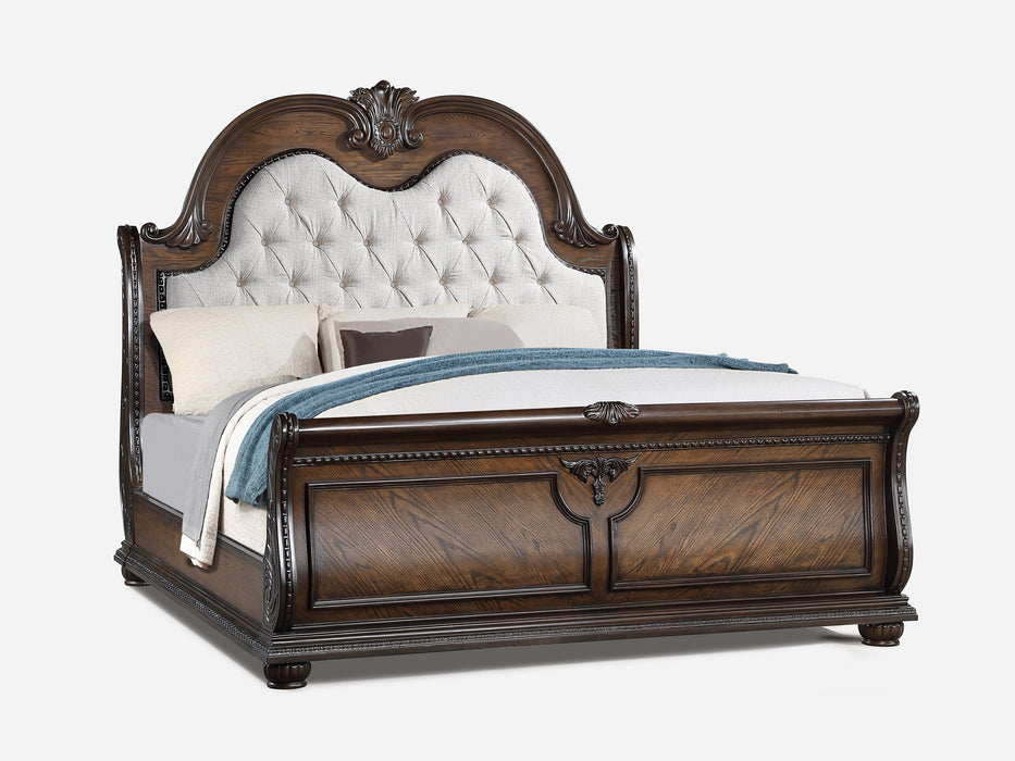 Stanley Coffee Brown Queen Sleigh Bed