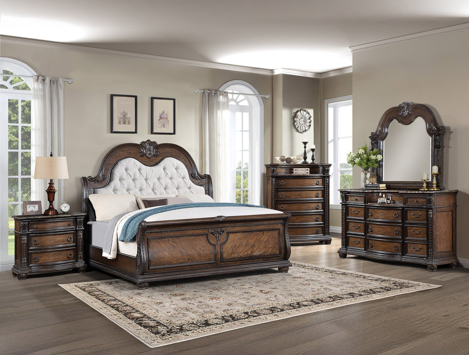 Stanley Coffee Brown Queen Sleigh Bed