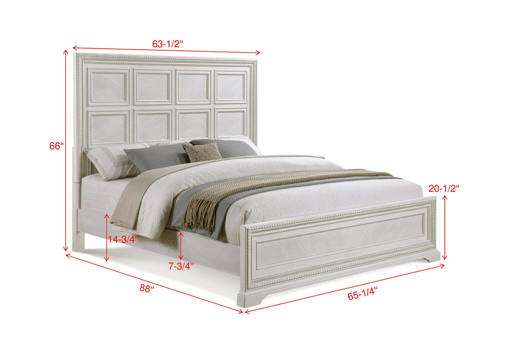 Alexandria Whitewash Panel Bedroom Set