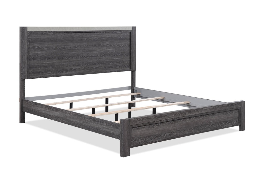 Madsen Gray King Panel Bed