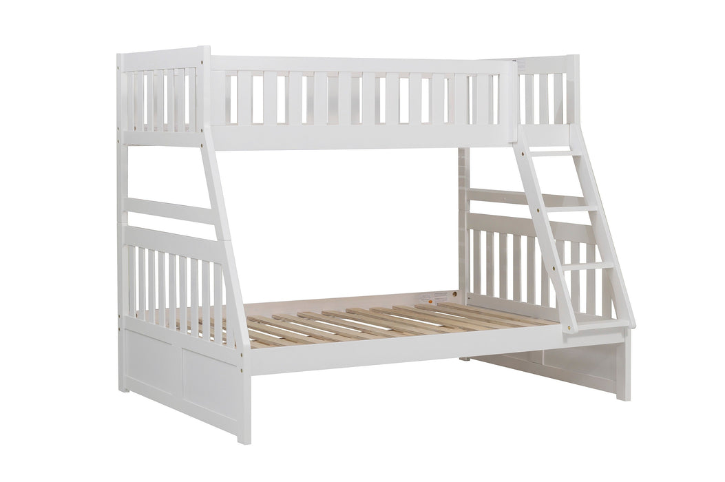 Galen White Twin/Full Bunk Bed