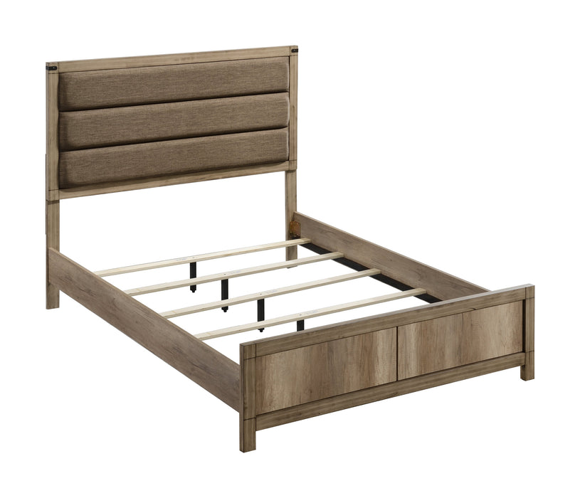 Matteo Melamine Full Upholstered Panel Bed