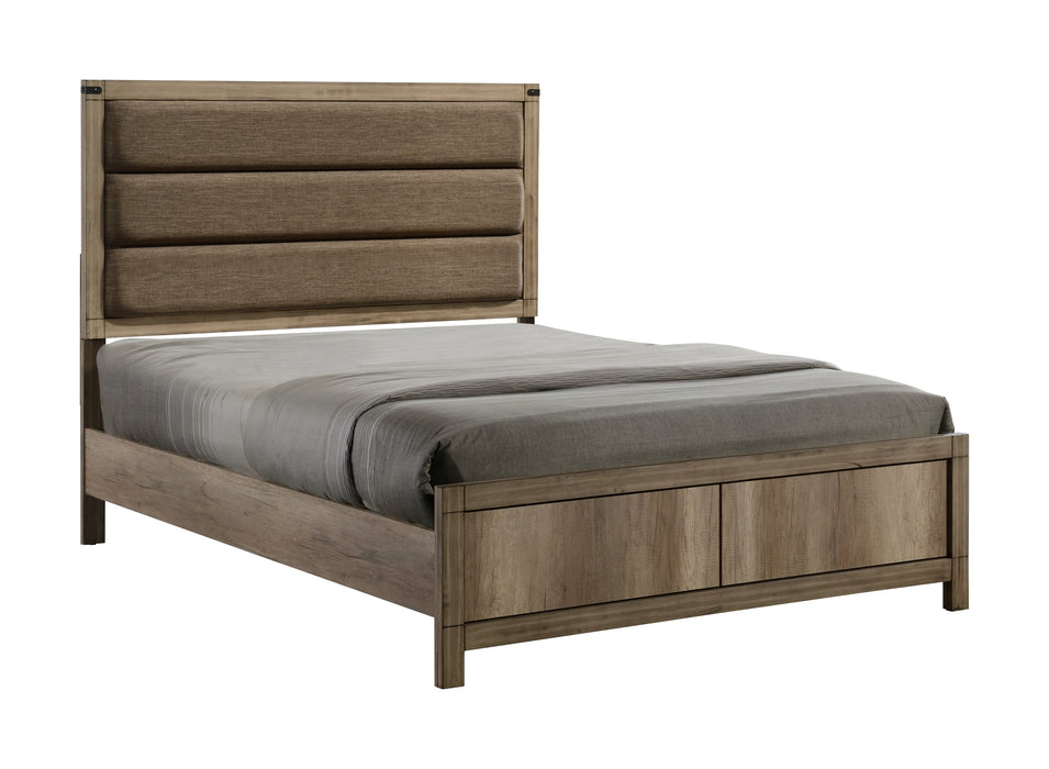 Matteo Melamine Full Upholstered Panel Bed