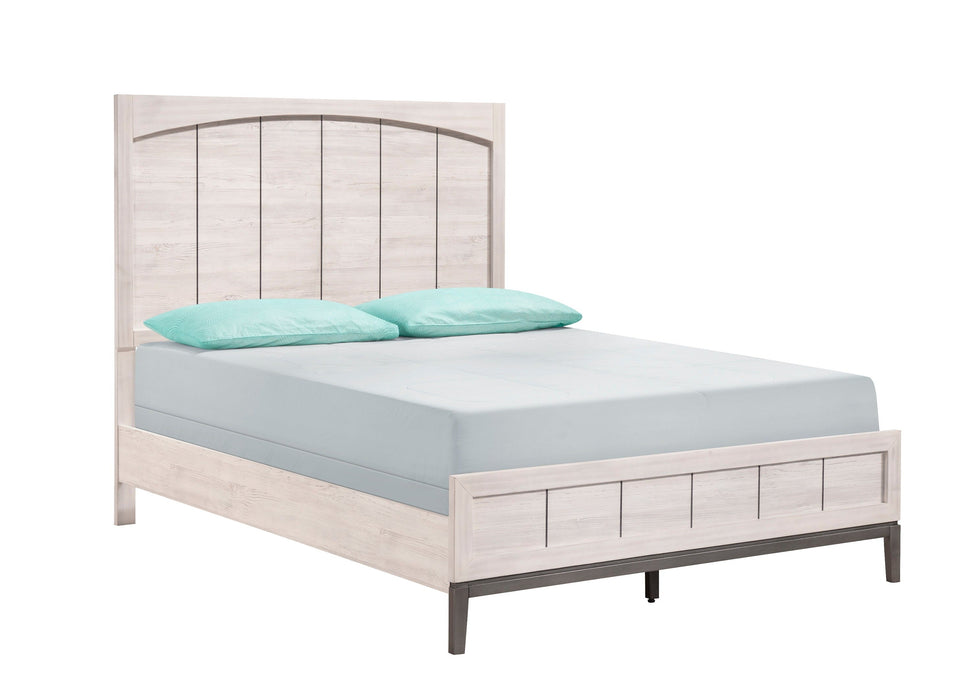 Veda Chalk Queen Panel Bed