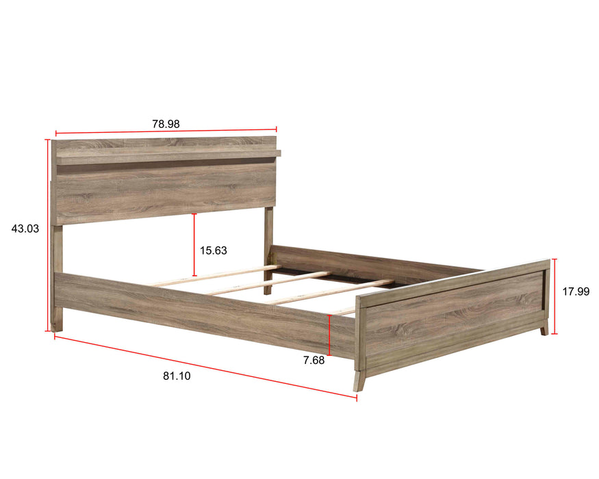 Tilston Natural King Panel Bed