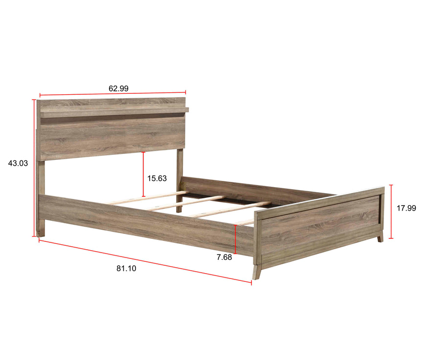 Tilston Natural Queen Panel Bed