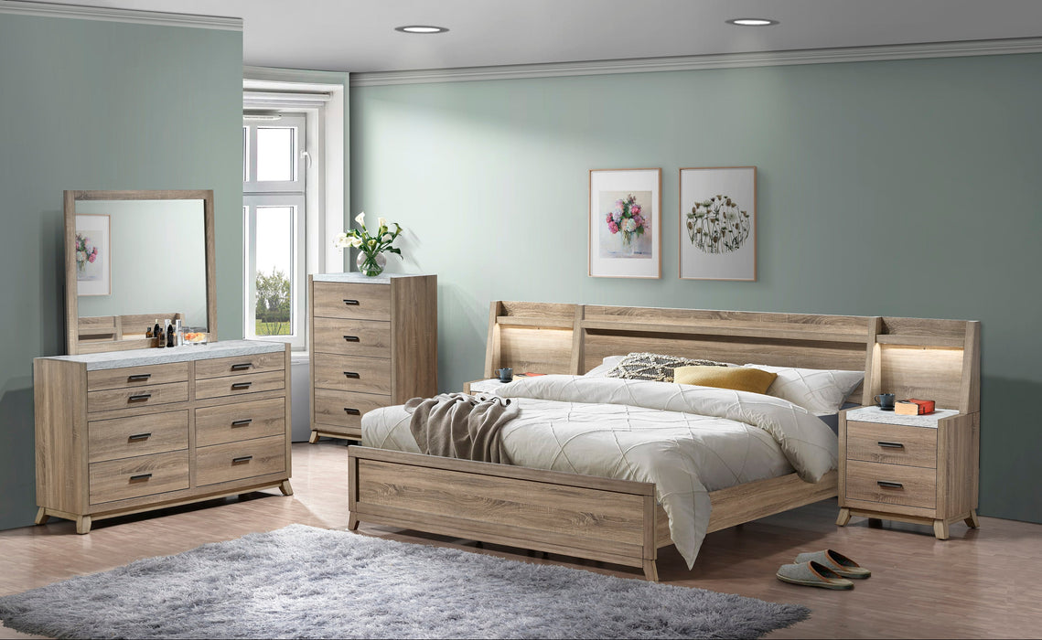 Tilston Natural Queen Panel Bed