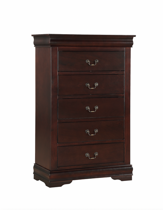 Louis Philip Cherry Sleigh Bedroom Set