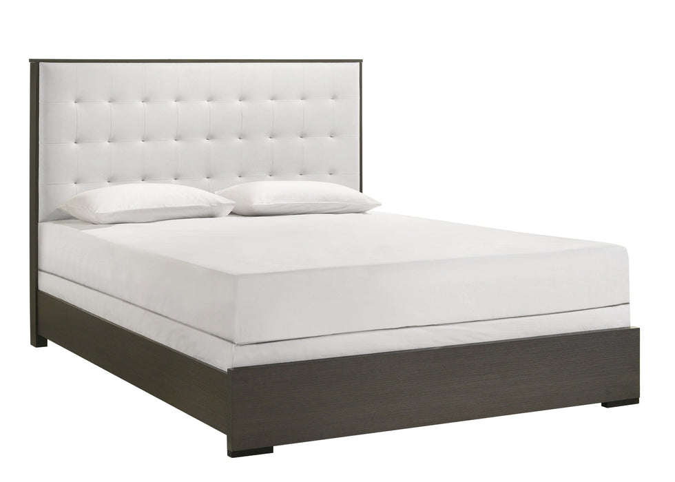 Sharpe Brown Twin Upholstered Panel Bed