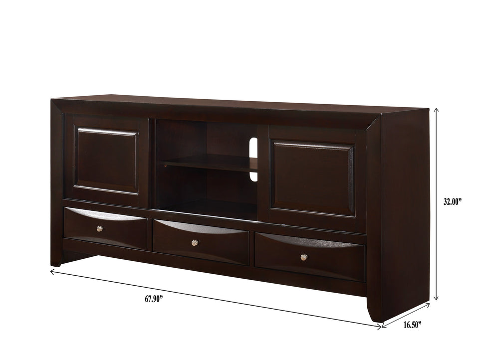 Emily Dark Cherry 68' TV Stand