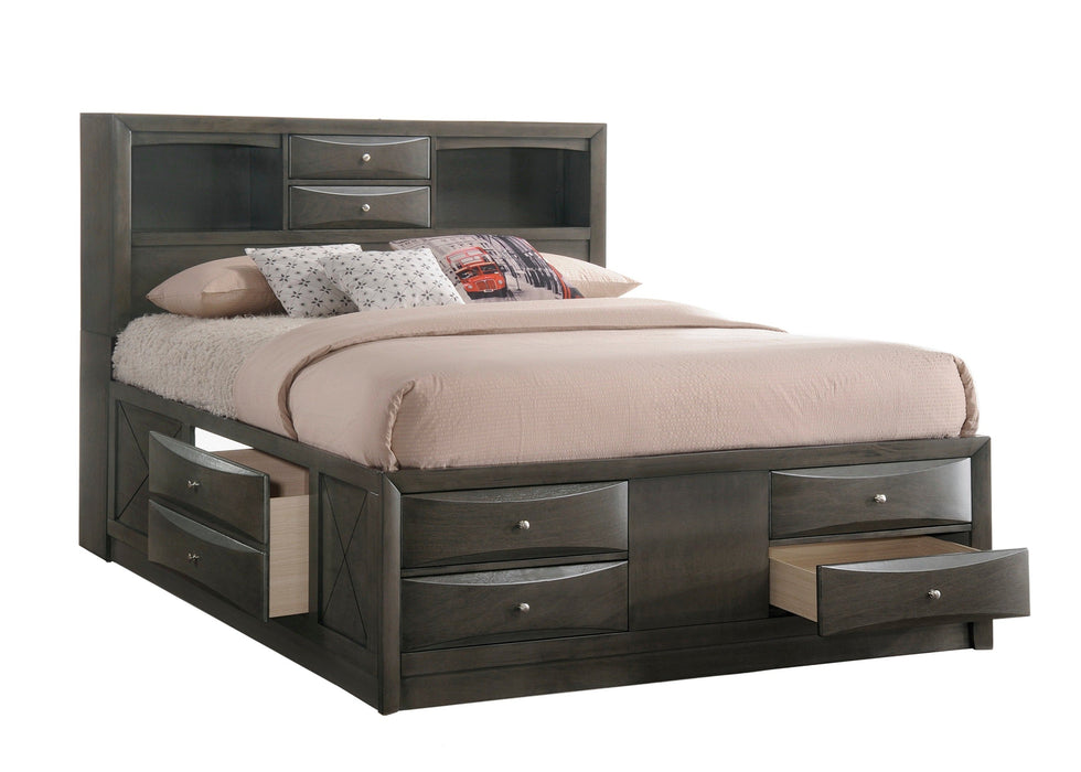 Emily Gray King Storage Platform Bed