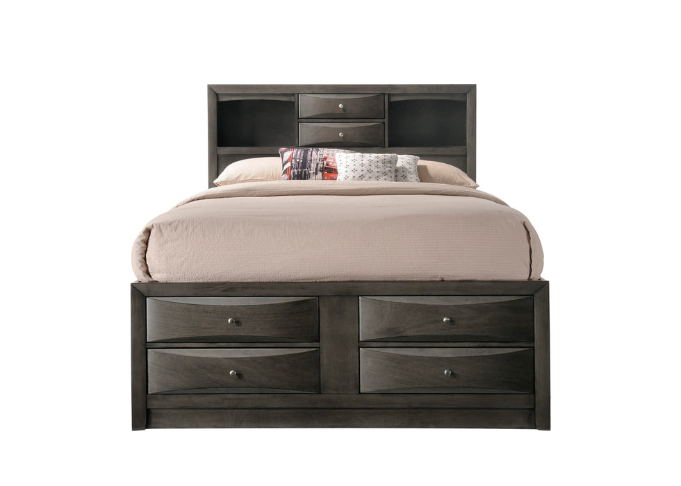 Emily Gray Queen Storage Platform Bed