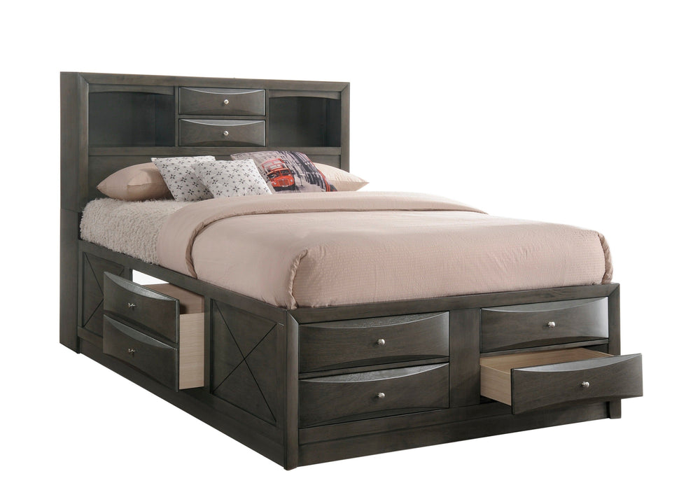 Emily Gray Queen Storage Platform Bed