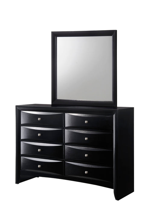 Emily Black Bedroom Mirror (Mirror Only)