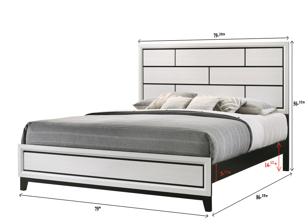 Akerson Chalk King Panel Bed