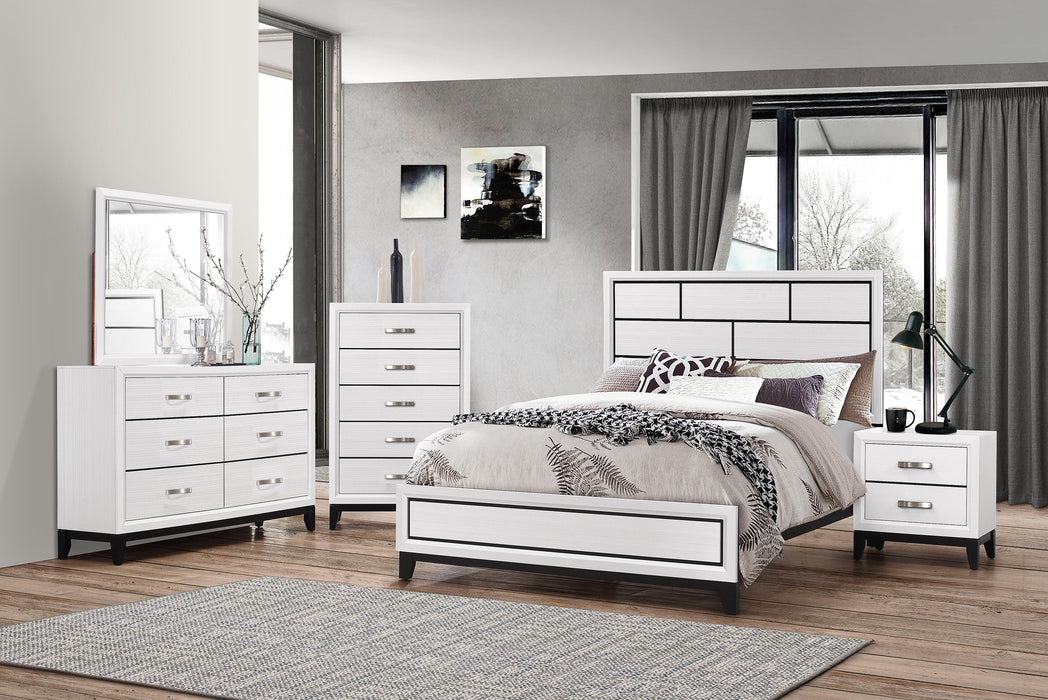 Akerson Chalk Queen Panel Bed