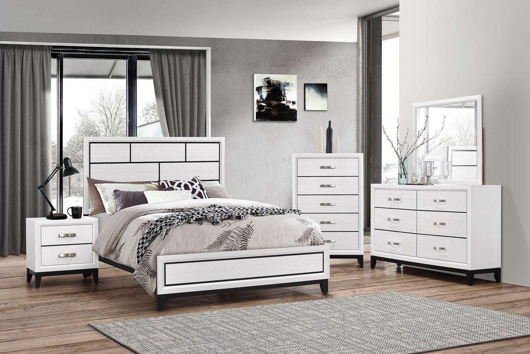 Akerson Chalk Panel Bedroom Set