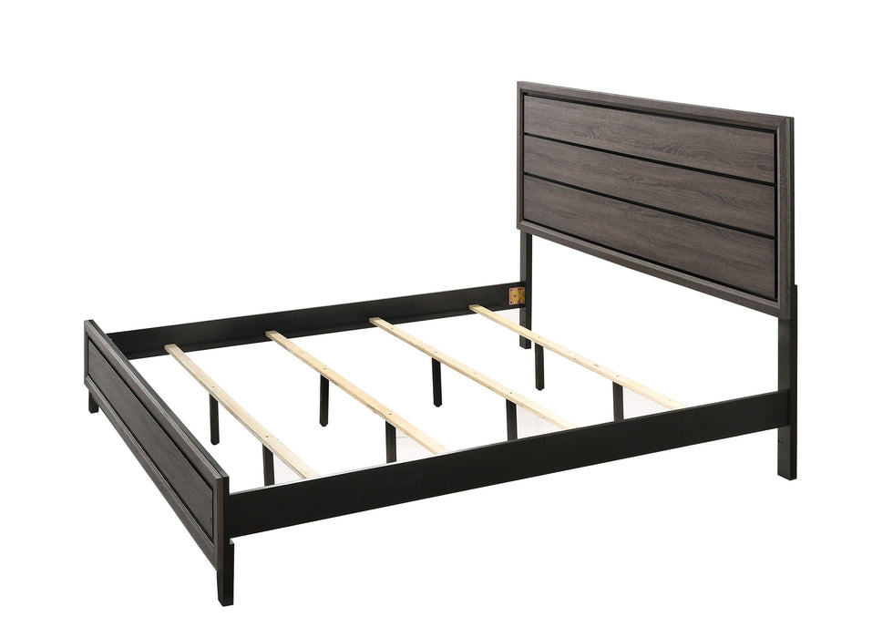 Akerson Gray King Panel Bed