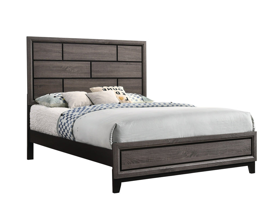 Akerson Gray Queen Panel Bed