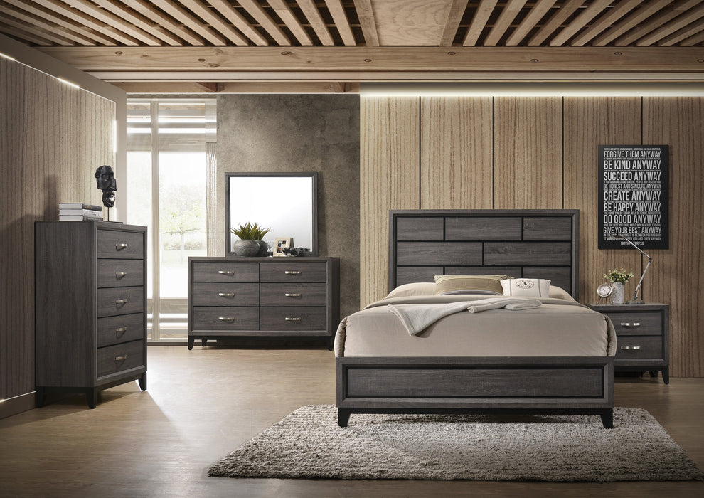 Akerson Gray Panel Bedroom Set