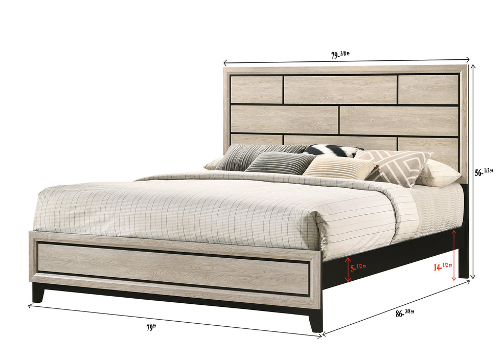 Akerson Driftwood Panel Bedroom Set