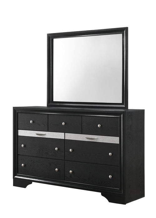 Regata Black/Silver Bedroom Mirror (Mirror Only)