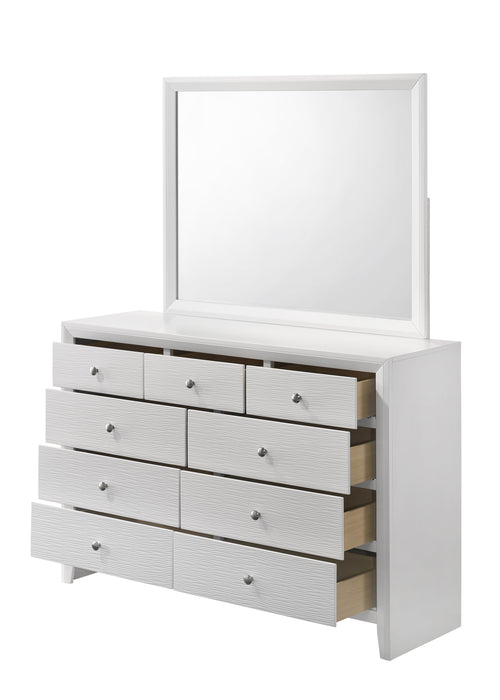 Denker White Panel Bedroom Set